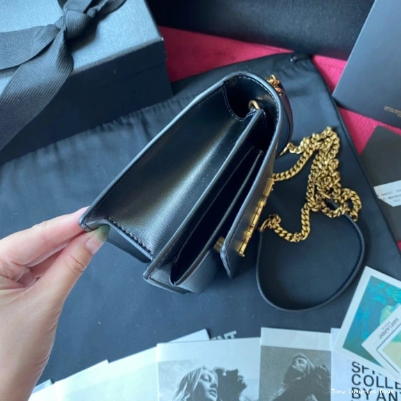 Tony Luxuries CROCODILE-EMBOSSED LEATHER IN YSL SUNSET SHINY 0820